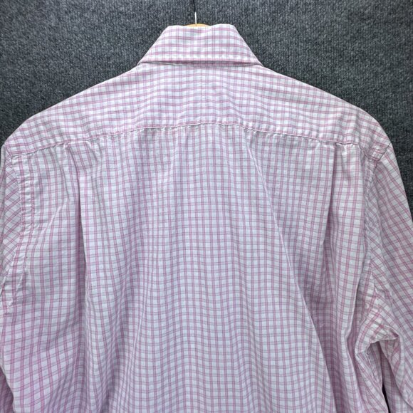 Gitman Bros Shirt Mens Large Pink Button Up Check Lightweight Thin Casual USA‎ - Picture 7 of 15